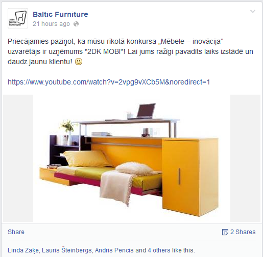 Baltic Furniture on facebook